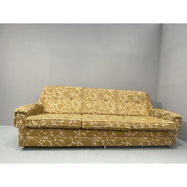 Mid-Century Modern Mid-Century Upholstered Folding Sofa, Central Europe, 1970s For Sale - Image 3 of 18