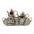 1950s Ocean Liner Silver Plated Pewter Tea Service Maritime Tea Set Cosulich Line Cosi Tabellini Italy - Set of 5 For Sale