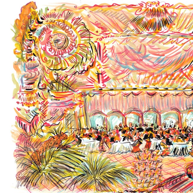 Figurative Leopard Dinner Print by Pauline De Roussy De Sales For Sale - Image 3 of 3