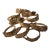 Rare 19th Century Ornate French Gilt Bronze Acanthus Leaf Curtain Rings Set For Sale