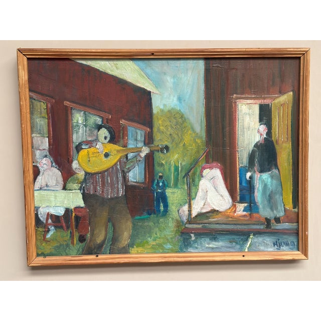 Hendrik De Jong, Familjen (The Family), 1980, Oil on Canvas, Framed For Sale - Image 11 of 18