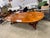 Vintage Neoclassical Regency Style Cherry and Burl Wood Pedestal Oval Dining Table With 2 Leaves For Sale - Image 13 of 16