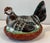 A charming antique 19th Century English Staffordshire hen covered tureen or eggery, circa 1880. No maker's mark. These...