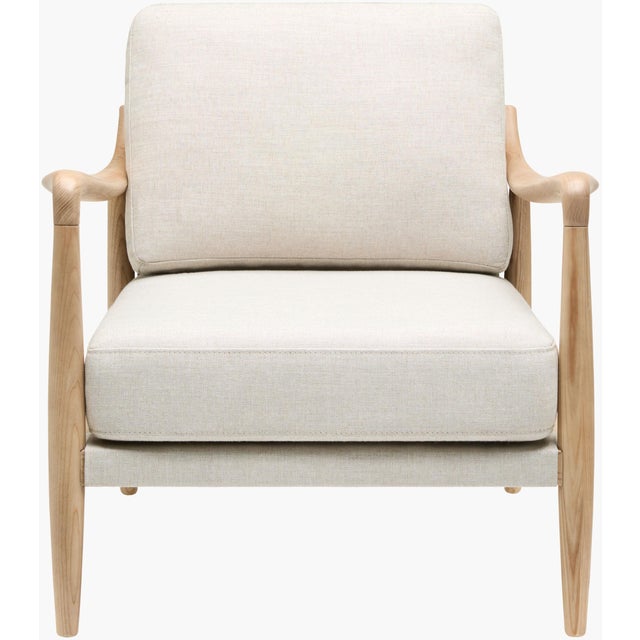2020s Becki Owens x SURYA Gaviota Accent Chair Beige For Sale - Image 5 of 9