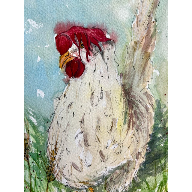 Original watercolor painting of “My Chicken Floppy”. Professional water color paints and watercolor paper were used....