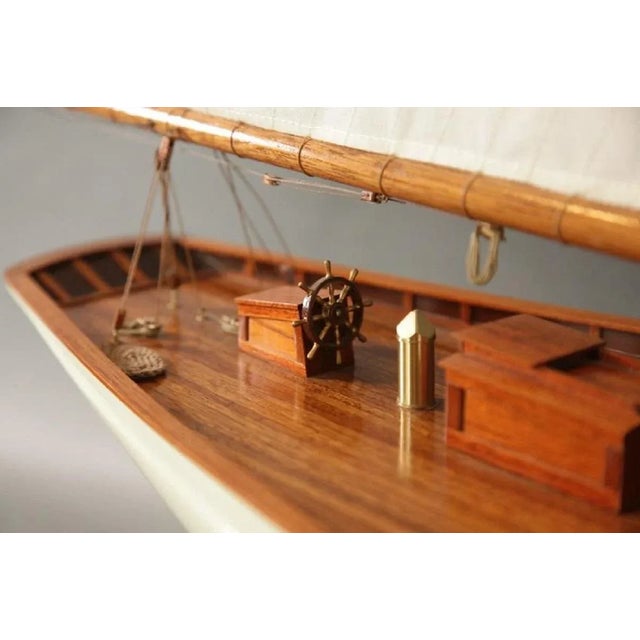 Six Foot Model of Cup Yacht Puritan For Sale In Boston - Image 6 of 7