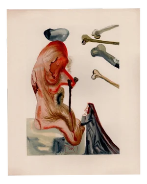 Salvador Dali, The Flatterer, 1964, Original Woodcut