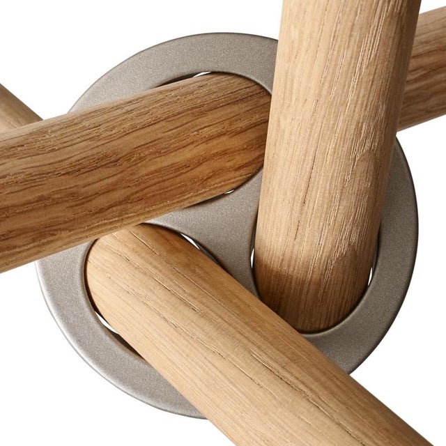 Berta Light Oak Coffee Table by Eberhart Furniture Dimensions: D 90 x H 38 cm. Materials: Light oak, metal. Bertha, a...