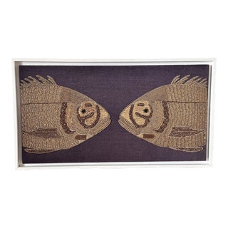 Jonathan Adler Fish Beaded Wall Art For Sale