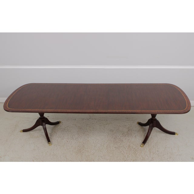 Henkel Harris Model 2207 Mahogany Dining Room Table For Sale - Image 9 of 15