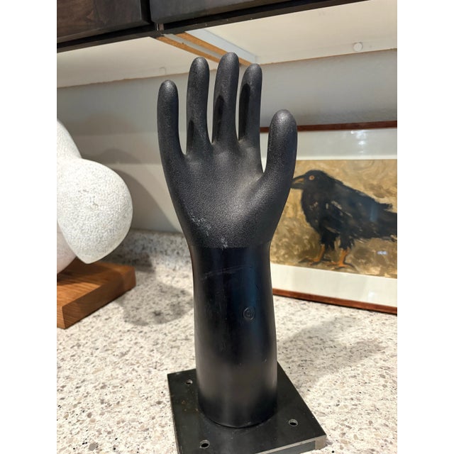Boho Chic Vintage Hand Glove Mold for Wall Sculpture or Towel Holder, 16” High For Sale - Image 3 of 11
