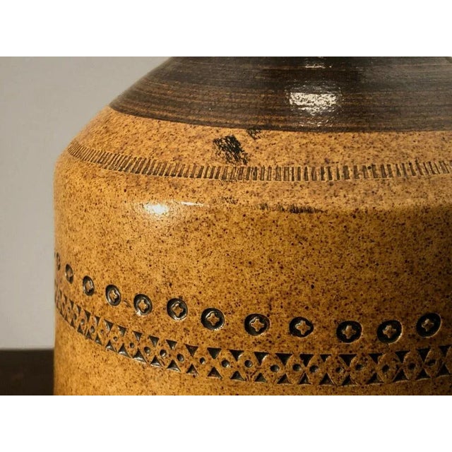 Ceramic Brutalist French Ceramic Table Lamp, 1970s For Sale - Image 7 of 11