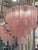 Contemporary Pink and Sanded Pink “Tronchi” Murano Glass Chandelier . For Sale - Image 4 of 5