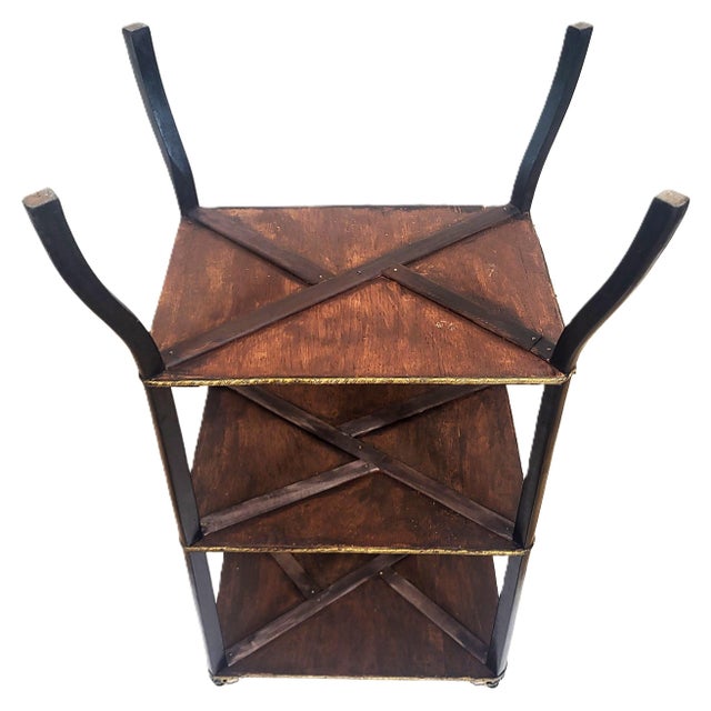 19th C French Inlaid 3 Tier Rosewood Ebony & Bronze Gallery Table Stand Etegere For Sale - Image 15 of 15