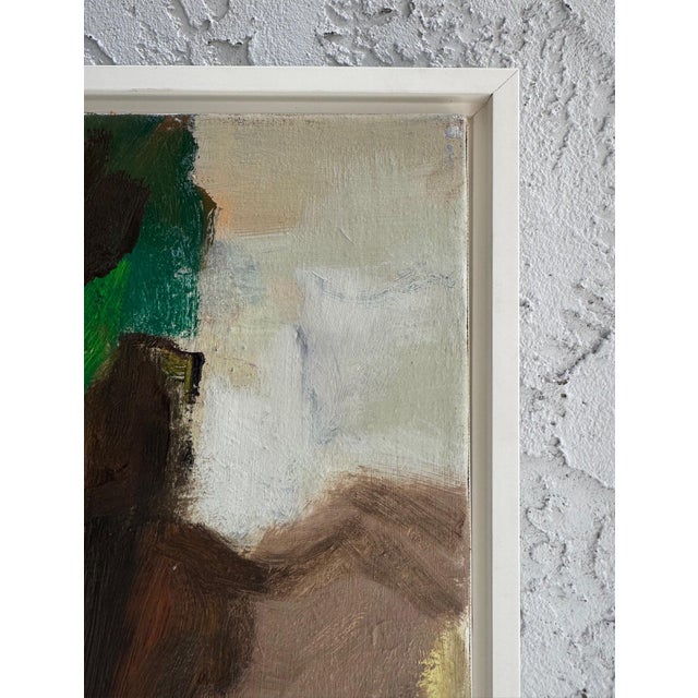 Mid 20th Century Abstract Mid-Century Modern Painting in Saturated Hues, Newly Framed For Sale - Image 5 of 11