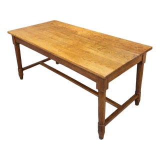 Antique Late 19th Century Wooden Table with Turned Legs For Sale