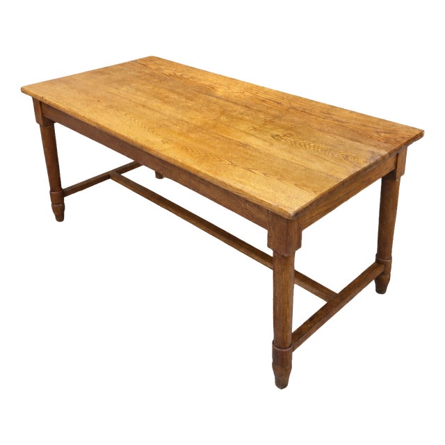 Antique Late 19th Century Wooden Table with Turned Legs For Sale