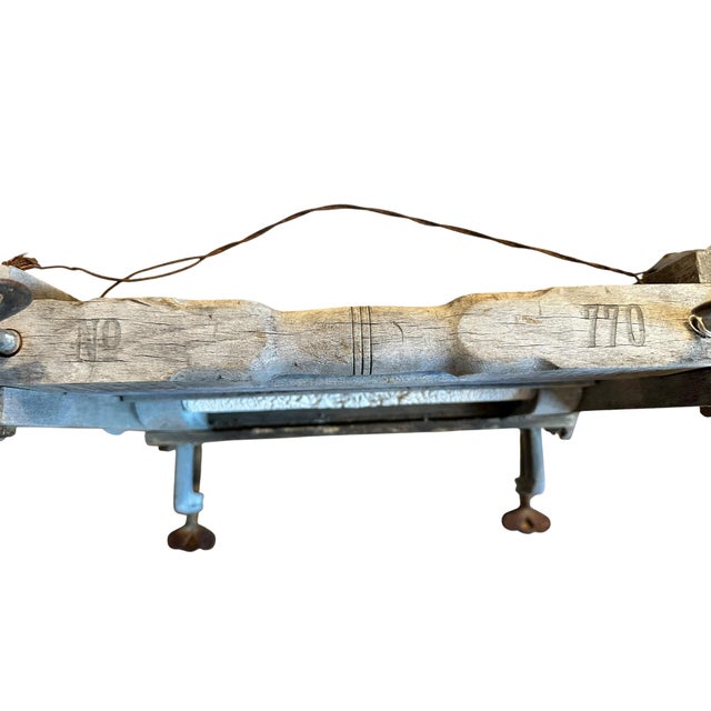 Late 19th Century Original Anchor Lovell Manufacturing Co. Manual Crank Laundry Clothes Wringer For Sale - Image 4 of 14
