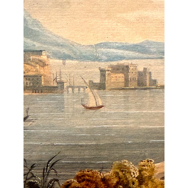 Early 19th-Century View of the Bay of Naples and Mt. Vesuvius For Sale In San Francisco - Image 6 of 13