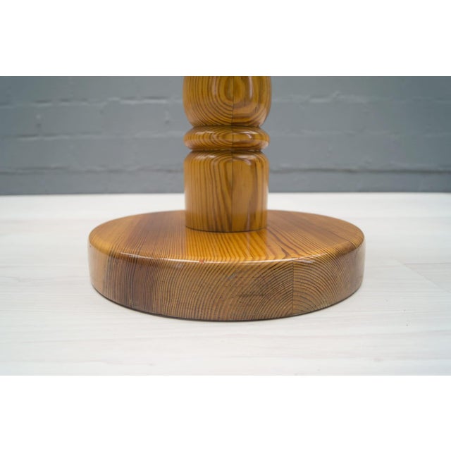 French Vintage Pine Stool, 1960s For Sale - Image 9 of 14