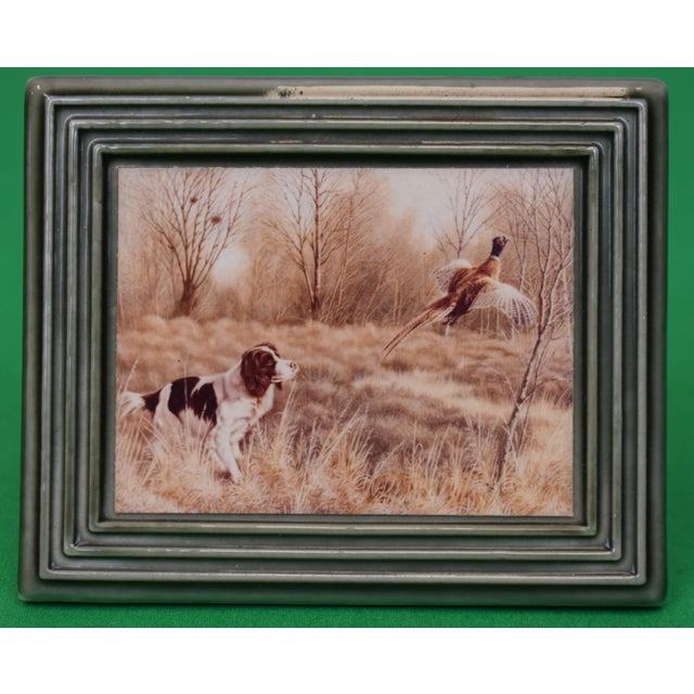 Traditional Mid 20th Century Set of 3 Porcelain Plaques W/ Hunting Scenes Made in Ireland by Roy Wallace For Sale - Image 3 of 8