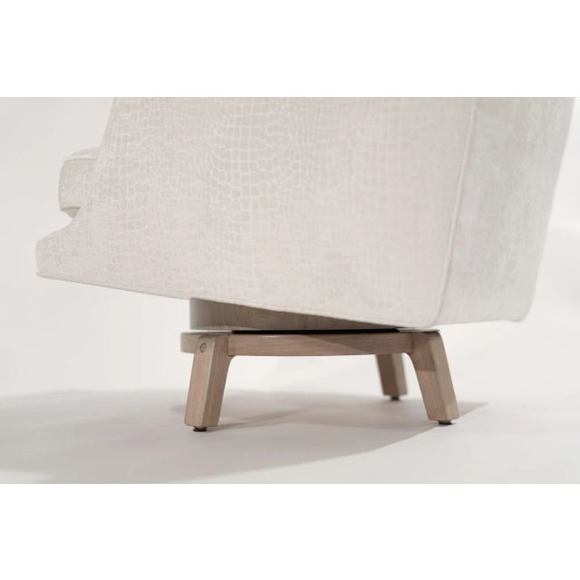 Textile Edward Wormley for Dunbar Swivel Chair, C. 1950s For Sale - Image 7 of 13