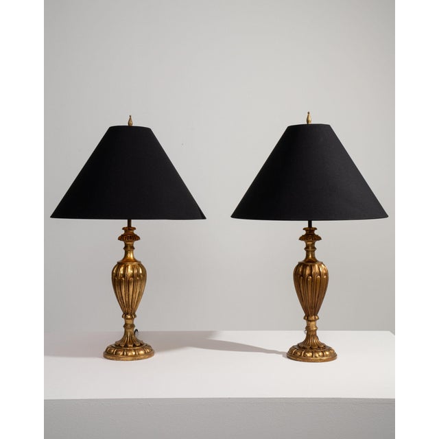 Early 20th Century France Antique Brass Pair Of Brass Urn Table Lamps For Sale In Greensboro - Image 6 of 11