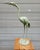 Aqua Antique Bronze Statue of a Crane For Sale - Image 8 of 8