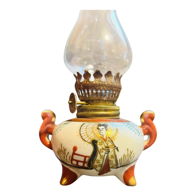Mid-Century Japanese Oil Lamp For Sale