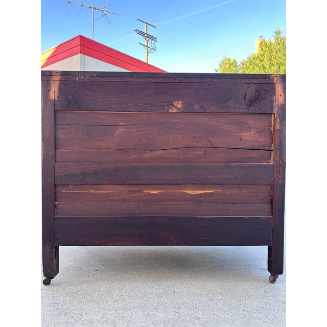 Antique Oak Serpentine Dresser, Early 20th Century French-Inspired Chest of Drawers For Sale - Image 10 of 10