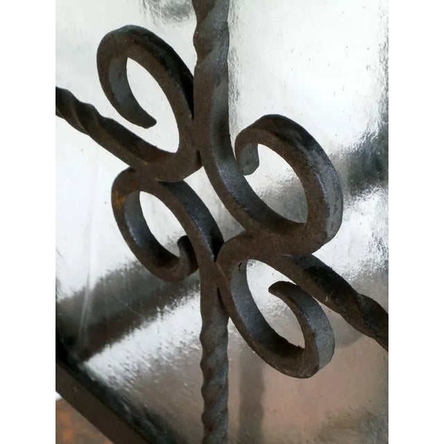 Mid-Century Large Italian Wrought Iron Ceiling Lamps, Set of 2 For Sale - Image 6 of 9