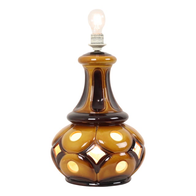 Vintage West German Pottery Lamp Base, 1960s For Sale