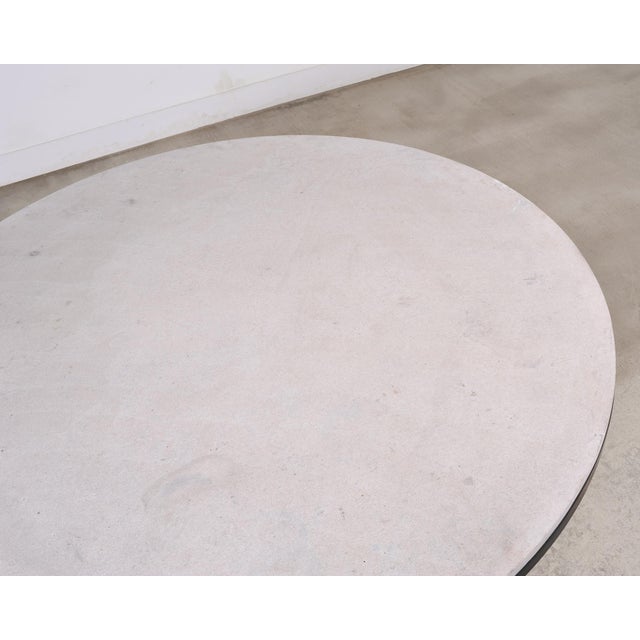 McKinnon and Harris Albemarle Limestone Garden Dining Table 63" For Sale - Image 10 of 18