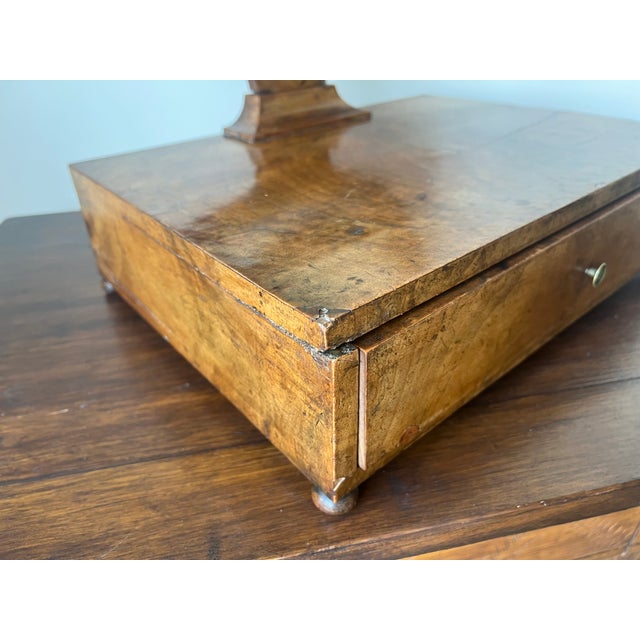 Antique French Walnut Dressing Table Mirror with Drawer, 1890s For Sale - Image 15 of 18