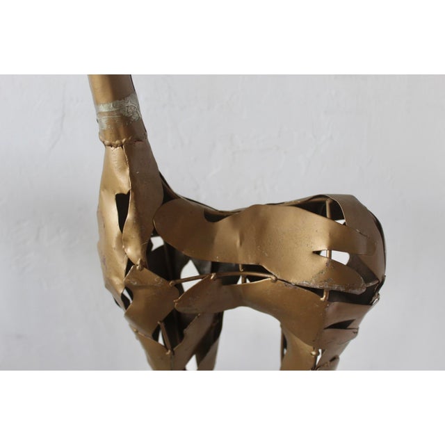 Monumental Stylized Bronze-Finished Metal Gazelle Sculptures-a Pair For Sale - Image 13 of 17