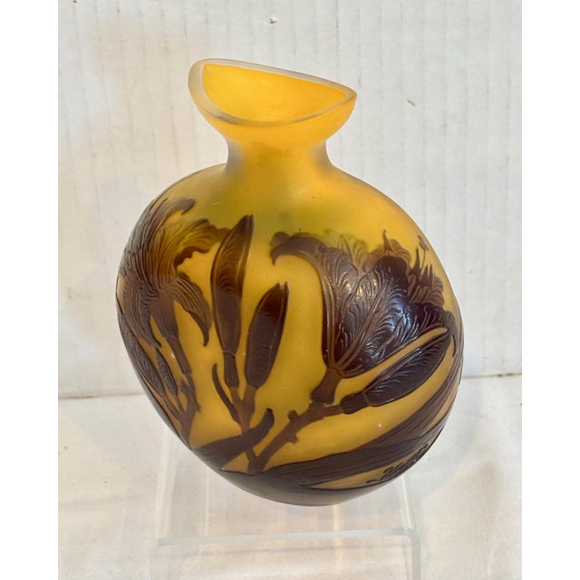 Art Nouveau Late 19th Century Original Signed Galle Vase For Sale - Image 3 of 10