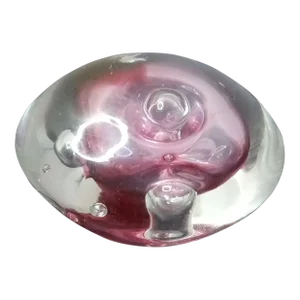 1970s Signed Rollin Karg Squat Sommerso Paperweight
