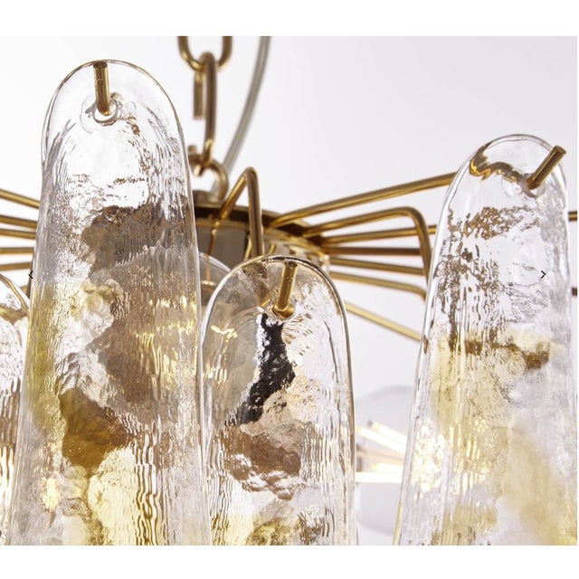 Glass Chandelier from Mazzega, 1970s For Sale - Image 6 of 8