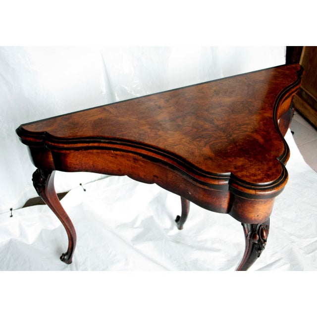 Purple Late 18th-Century English Gaming Table For Sale - Image 8 of 14
