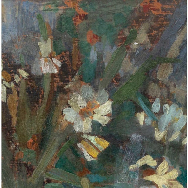 Martha Rakine Floral Still Life Oil on Panel For Sale - Image 4 of 8