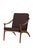 Lean back lounge chair teak coffee brown by Warm Nordic Dimensions: D 68 x W 78 x H 78 cm Material: Solid teak, foam,...