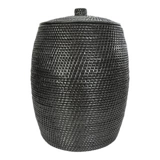 Artifacts Saboga Home Rattan Beehive Laundry Hamper with Liner For Sale