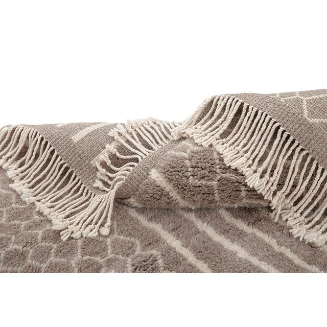 Textile Hand-Knotted Wool Rug by Azele Studio For Sale - Image 7 of 10