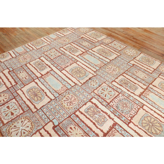 Zabihi Collection African European Influenced Deco Carpet - 8'1" x 9'10" For Sale - Image 12 of 12