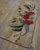 1880s Beige Roses Folk Art Antique American Hooked Rug 2'6" X6'2" Knotted Pile Wool Carpet For Sale - Image 4 of 11