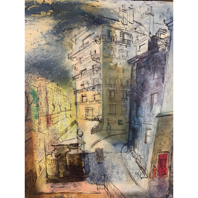 Street Art Modernist Parisian Street Scene Painting For Sale - Image 3 of 12