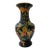 Hand-Painted Birds & Berries Vase Attributed to Andrea by Sadek For Sale