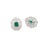 Gemstone Natural Zambian Emerald 6.80cts & Diamond 7.29cts Earring in 18k gold For Sale - Image 7 of 18