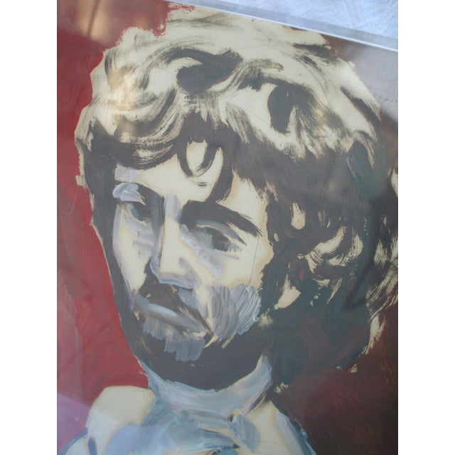 1950s Vintage 1950s Nude Male Portrait Painting Framed Original For Sale - Image 5 of 8