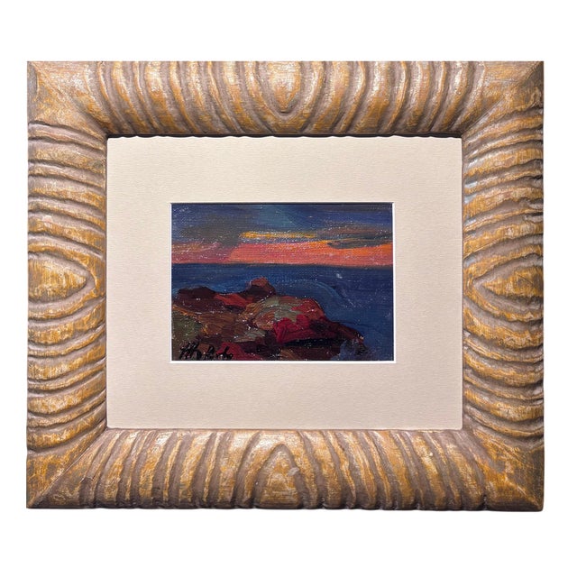 Vladimir Joukov, Tramonto, Oil Painting, 1950, Framed For Sale
